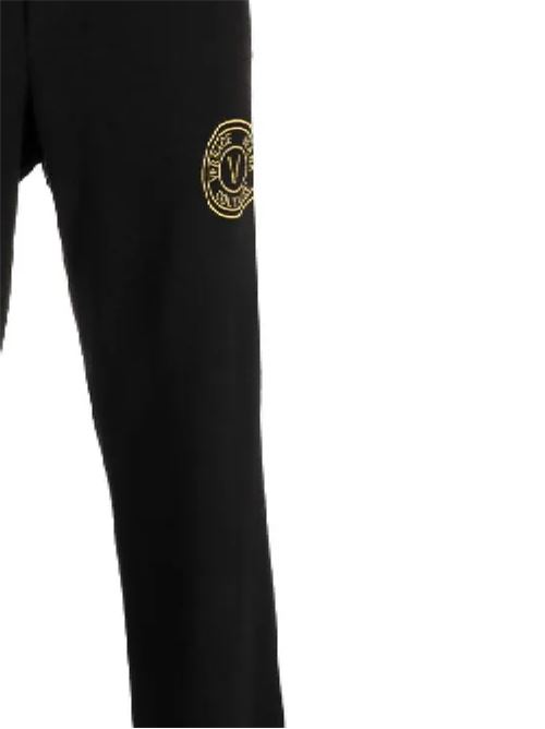 Pantalone da uomo nero con logo Versace Jeans | 76GAAT02CF01TG89